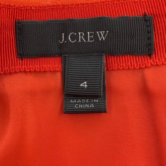 J.Crew Trumpet Mini Skirt Solid Orange Size 4 - Picture 5 of 6